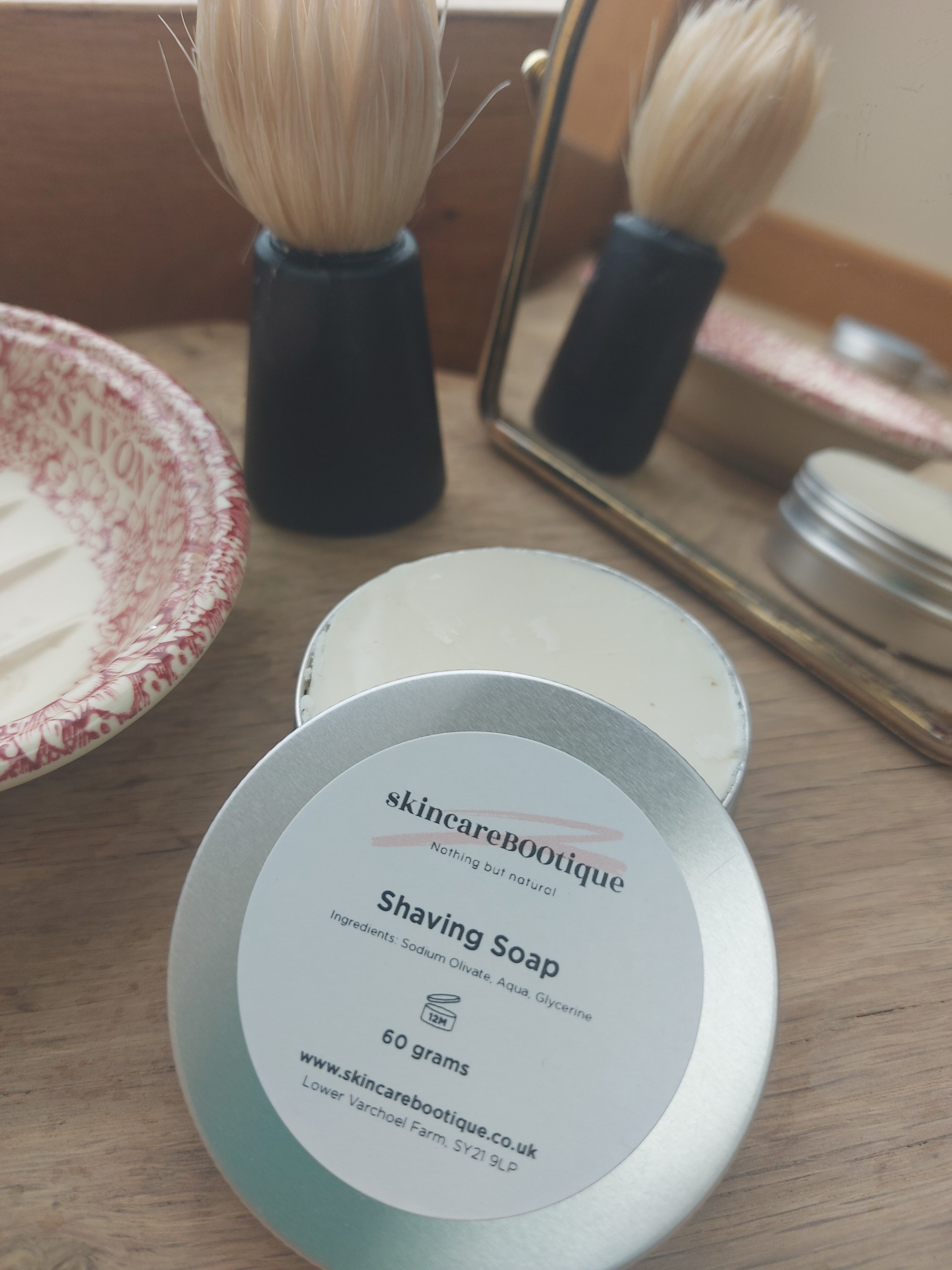 Shaving Soap Moisturising Soothing Unperfumed High Glide Travel Tin