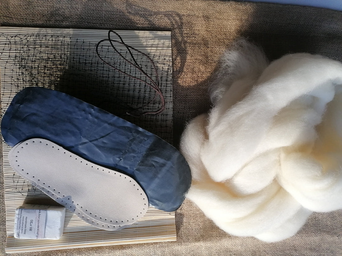 Olive Oil Soap for Felting with Wild Welsh Wool