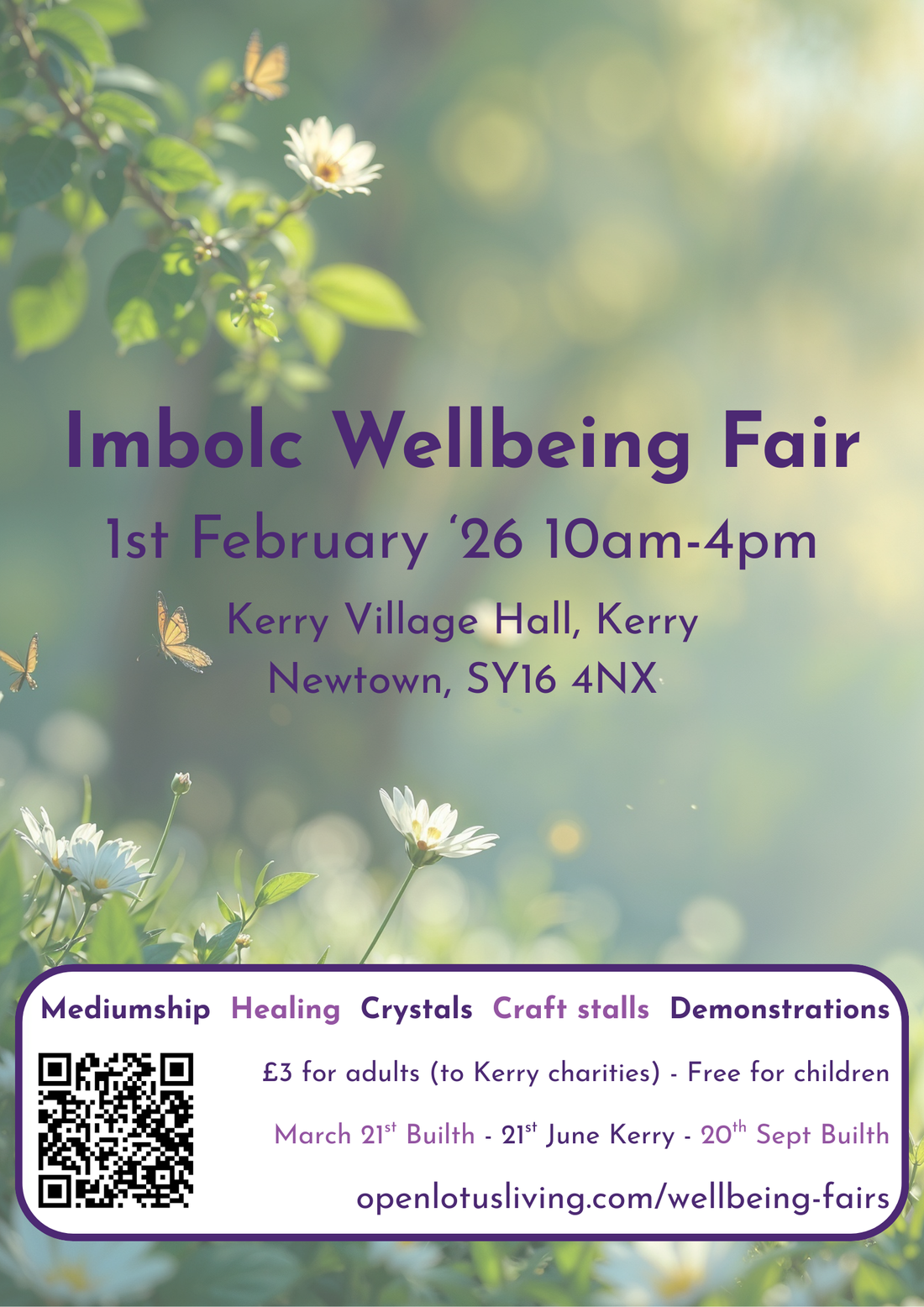 Imbolc Wellbeing Fair February 2026 - Kerry Village Hall
